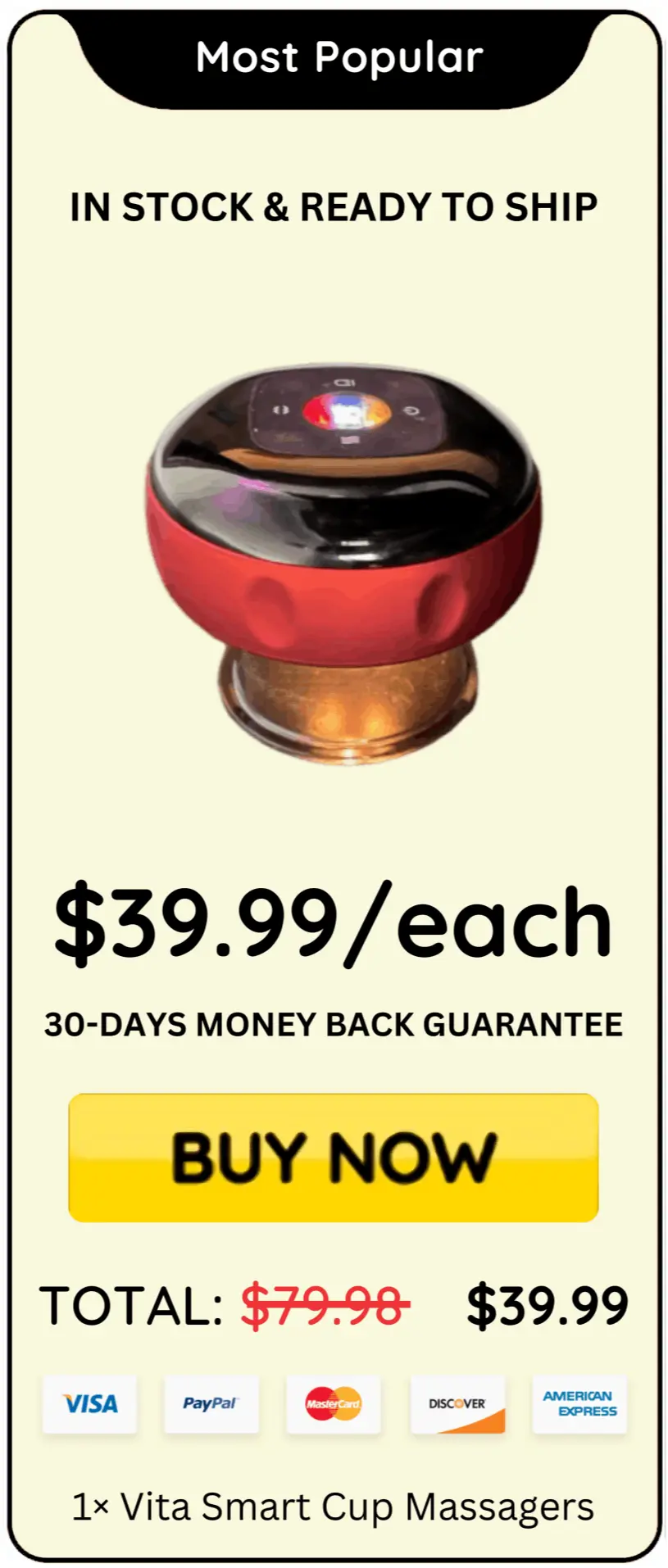 Vita Smart Cup Massager price 